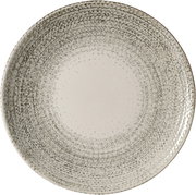 Dessertteller 20,5 cm mit grauem, gesprenkeltem Muster, Draufsicht