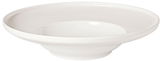 Weißer, tiefer Suppenteller Afina mit einem Durchmesser von 25 cm, seitliche Perspektive