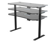 E-Gaming Tisch mit höhenverstellbarer Funktion, seitliche Perspektive