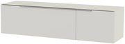 Hänge-Lowboard in minimalistischer, moderner Optik, seitliche Perspektive