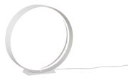 Moderne Tischleuchte LOOP in Ringform, seitliche Perspektive