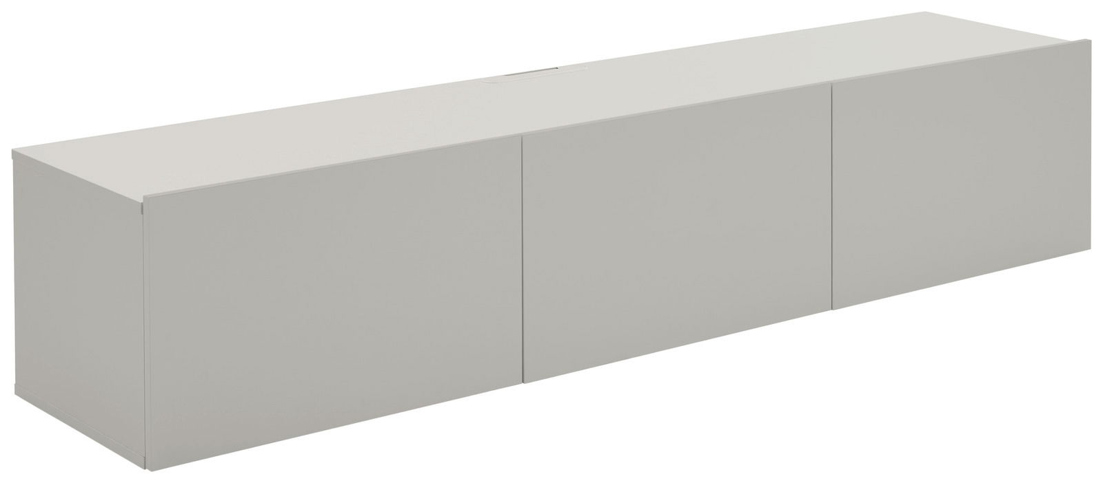 Hom´in TV-Hängelowboard 180 NEWNIQ Weißes TV-Hängelowboard mit drei Türen, seitliche Perspektive