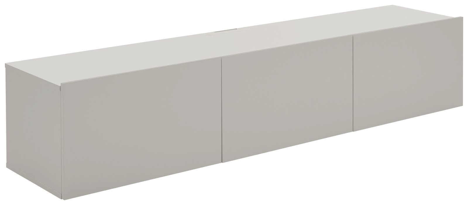 Hom´in TV-Hängelowboard 180 NEWNIQ Weißes TV-Hängelowboard mit drei Türen, seitliche Perspektive