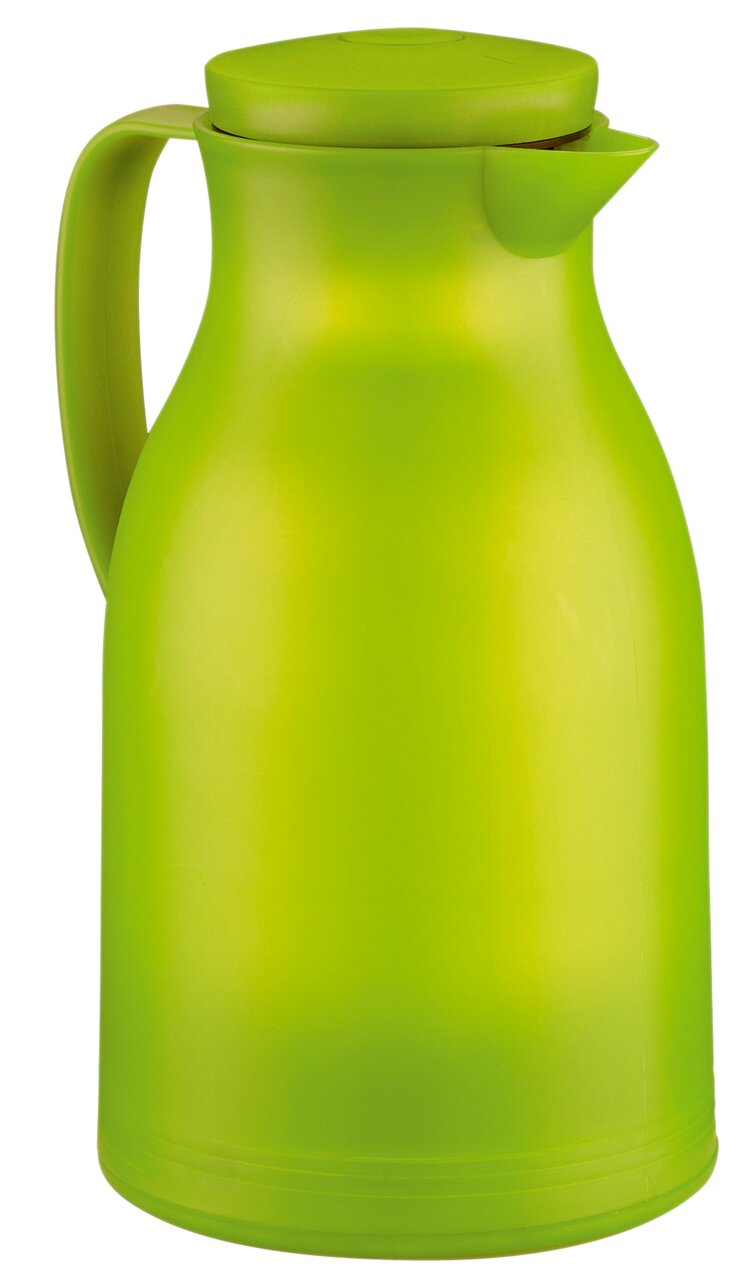 Cilio Isolierkanne MONZA Grüne Isolierkanne aus Kunststoff, seitliche Perspektive