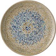 Dessertteller mit buntem Mosaikmuster, von oben betrachtet