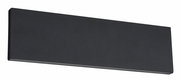 Schwarze rechteckige Wandleuchte Concha, seitliche Perspektive