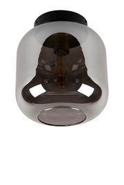 Deckenleuchte JOANET aus Glas mit schwarzem Sockel, Ansicht von unten