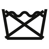 Symbol für nicht waschen, Vorderansicht