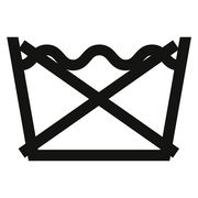 Symbol für nicht waschen, Vorderansicht