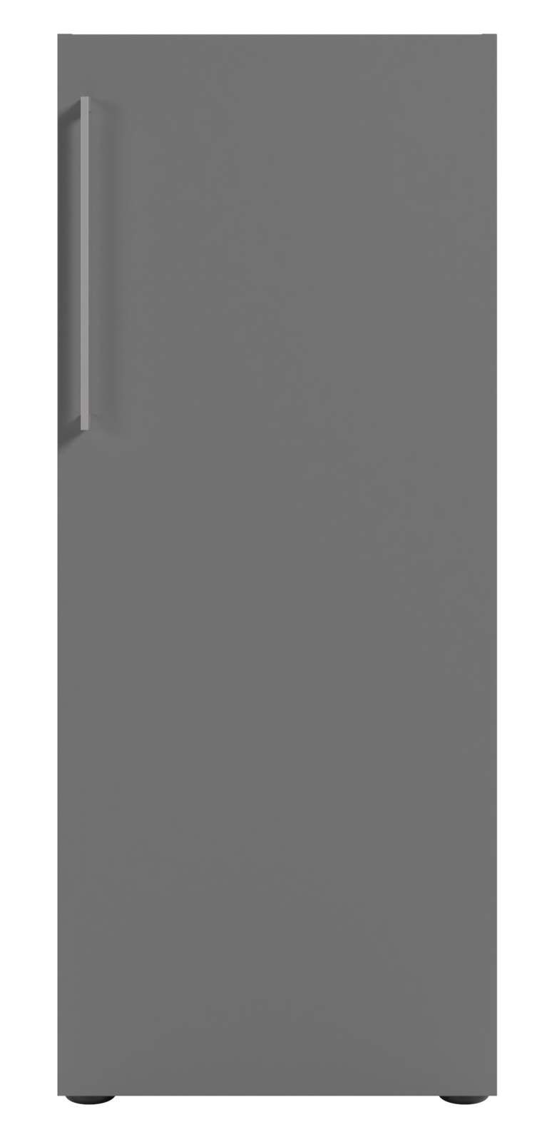 Grauer Aktenschrank mit Rechtsanschlag, Frontalansicht