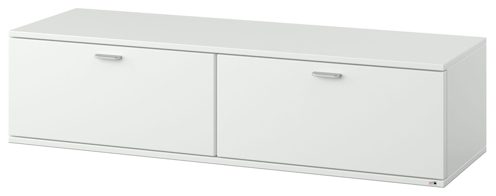 Set one by Musterring TV-Lowboard TACOMA Weißes TV-Lowboard mit zwei Türen, seitliche Perspektive