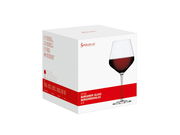 Verpackung mit vier Burgundergläsern, seitliche Perspektive