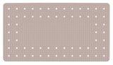 Rechteckige Wanneneinlage Mirasol in Taupe mit rutschfester Oberfläche und Lochmuster, Draufsicht