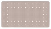 Rechteckige Wanneneinlage Mirasol in Taupe mit rutschfester Oberfläche und Lochmuster, Draufsicht