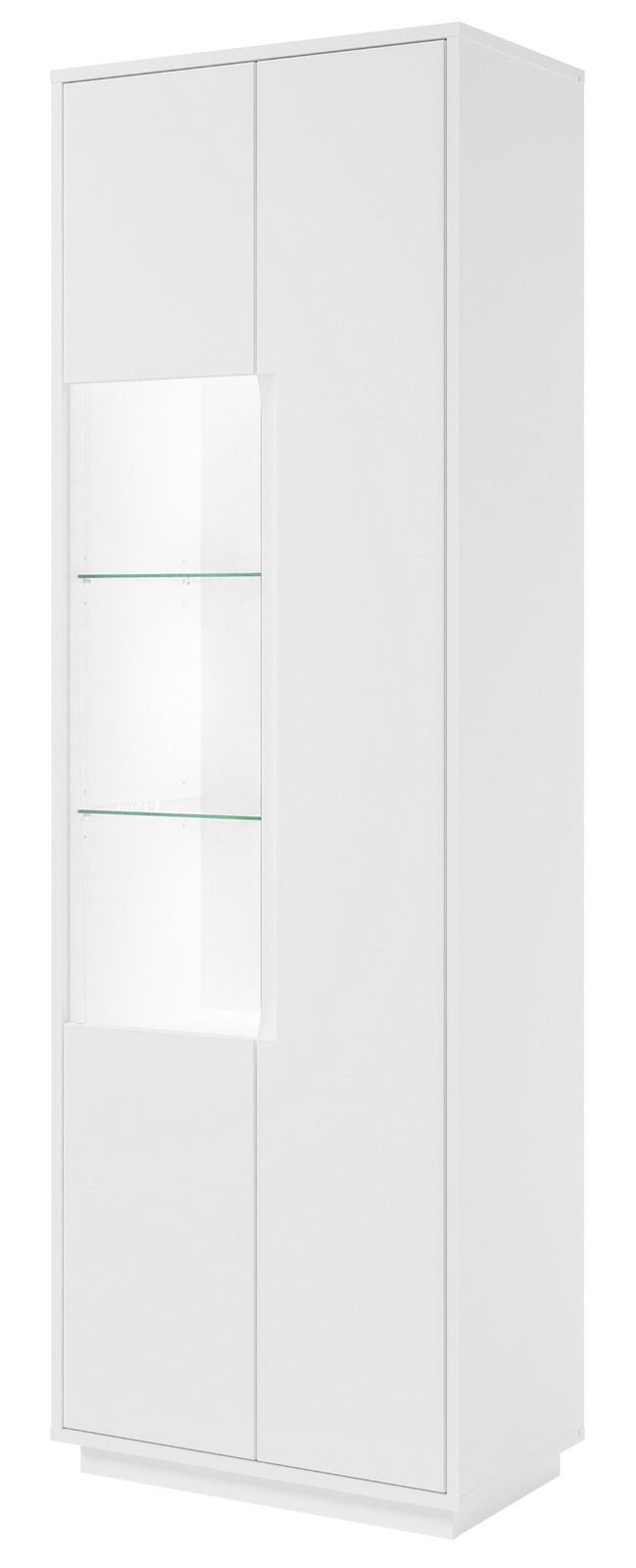 Z2 Vitrine SANTANA Weiße Vitrine mit Glaseinsatz, frontal fotografiert