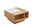 Moderner Couchtisch VAN COUVER aus Holz mit weißer Tischplatte, seitliche Perspektive