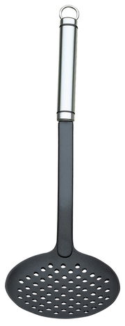 Schaumlöffel TwinLine aus Edelstahl und Kunststoff, Vorderansicht