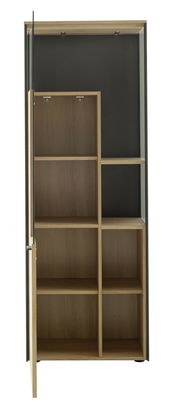 Offenes Highboard aus Holz mit mehreren Fächern, Frontansicht