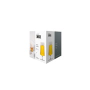 Verpackung eines 4er Sets Pilsgläser von Schott Zwiesel, frontal und seitlich abgebildet.