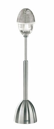 Eierköpfer mit Salzstreuer aus Edelstahl, seitliche Ansicht