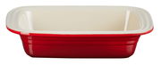 Lasagneform in Kirschrot, seitliche Perspektive