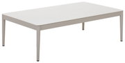 Moderner Loungetisch in rechteckiger Form, seitliche Perspektive