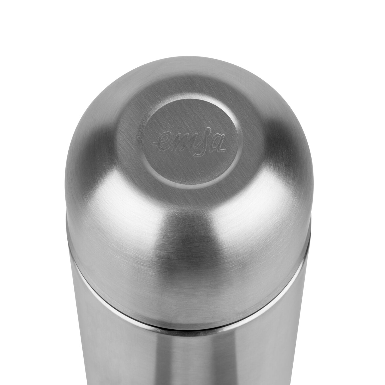 Isolierflasche aus Edelstahl, Ansicht von oben