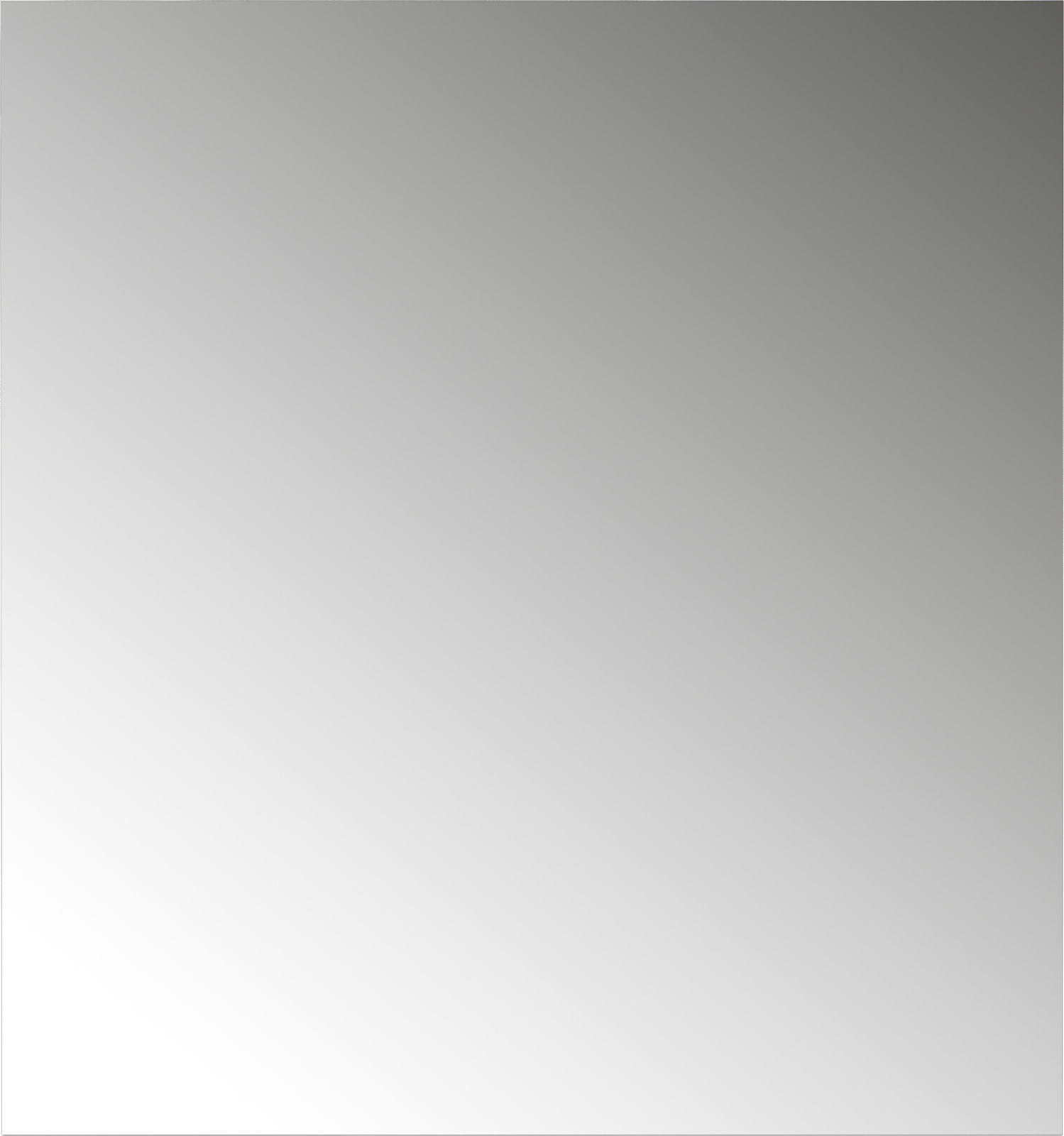 Ansicht eines rechteckigen Spiegels aus der Vorderperspektive