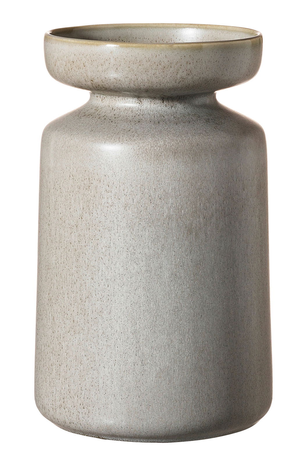 Ritzenhoff & Breker Vase IMPERIA Graue Vase Imperia 30cm, zylindrische Form mit breitem Rand, seitliche Ansicht