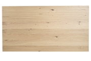 Vogelperspectief op een tafelblad van licht hout met een natuurlijke nerf.