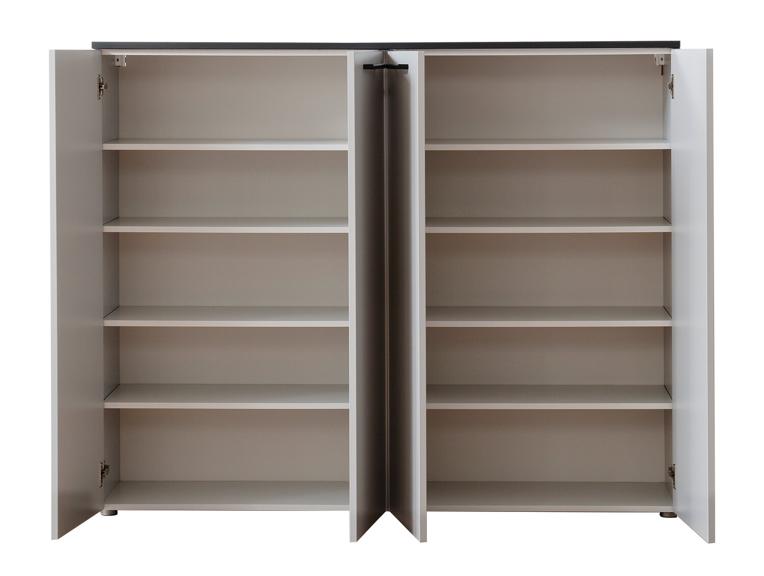 Moderano Mehrzweckschrank ALMADA Mehrzweckschrank mit offenen Türen, fünf Regalböden, Frontalansicht