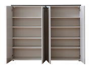 Mehrzweckschrank mit offenen Türen, fünf Regalböden, Frontalansicht