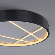 Moderne Deckenleuchte MIKADO mit kreuzförmigem LED-Design, seitliche Perspektive