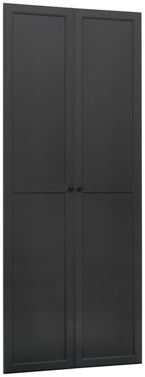 Carryhome Tür-Set MILLY Schwarzes Tür-Set mit zwei Türen, frontale Ansicht
