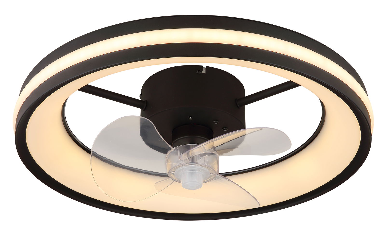 Globo Lighting Deckenventilator GATIAN Moderner Deckenventilator mit LED-Beleuchtung, seitliche Perspektive