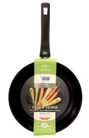 Bratpfanne Lukullus von ELO, 24 cm, Vorderansicht mit Verpackung und Griff