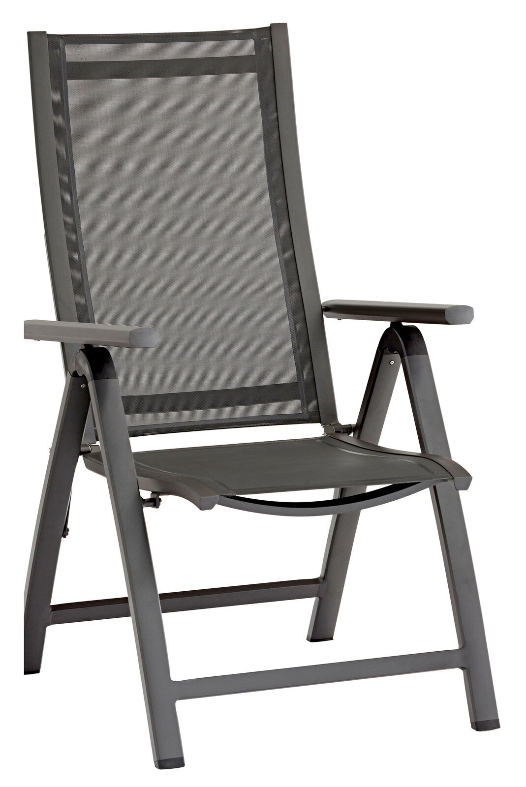 Zebra Klappsessel FLY Moderner Klappsessel aus Metall mit Netzbespannung, seitliche Perspektive