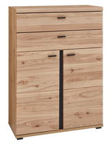 Holz-Kombischrank mit zwei Schubladen und zwei Türen, Frontalansicht