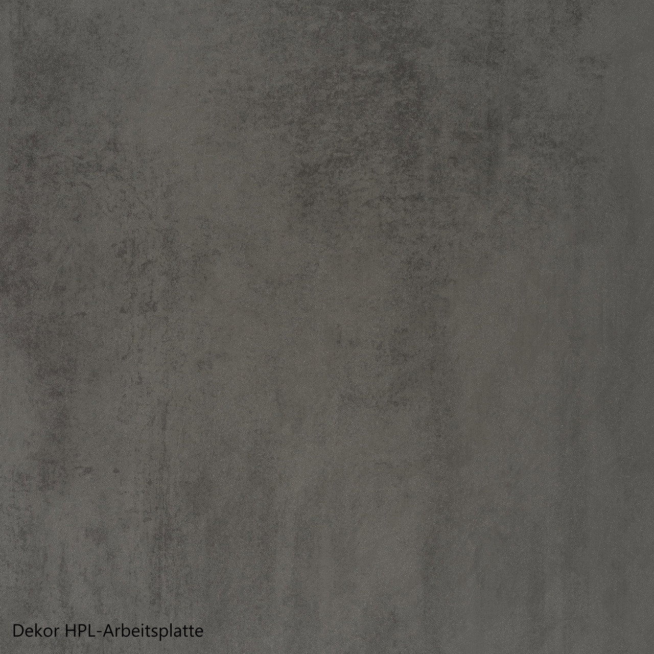 Graue HPL-Arbeitsplatte mit Betonoptik, Draufsicht