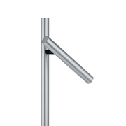 Moderne LED-Tischleuchte aus Metall in seitlicher Perspektive