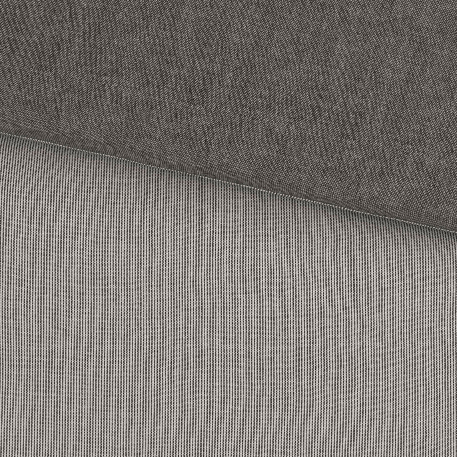 Marc O'Polo Bettwäsche 155x220cm Bettwäsche 155x220cm mit grauem Stoff und feinen Streifen, Draufsicht