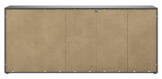 Rückansicht eines XXL-Sideboards mit schlichter Holzoptik und grauem Rahmen