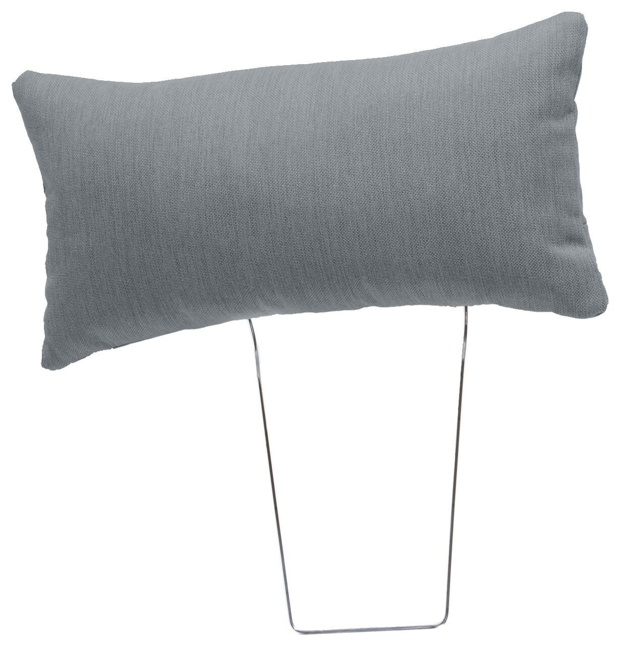 Ti´me Kopfstütze ANABELLE Graue Kopfstütze mit Metallgestell, seitliche Perspektive