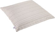 Beiges Outdoor-Kissen 45x45cm mit strukturierter Oberfläche, seitliche Perspektive