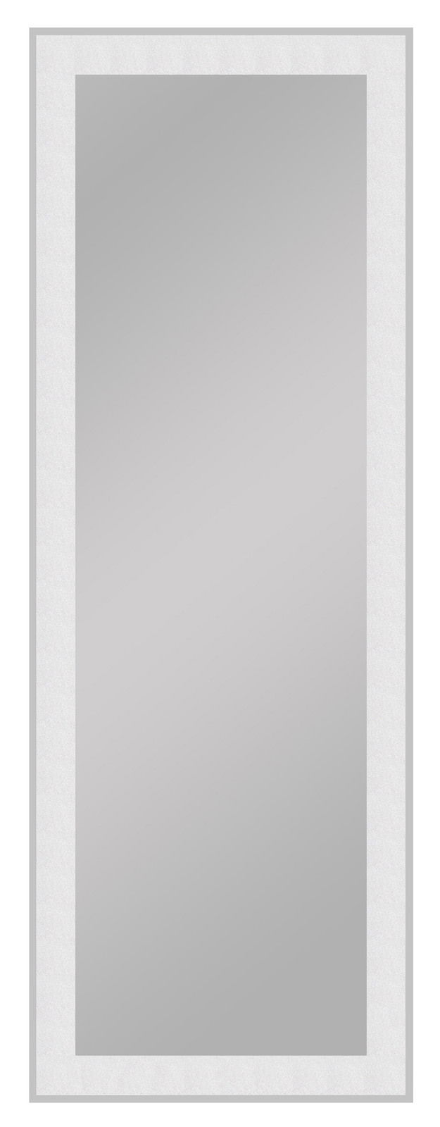 Rechteckiger Spiegel mit weißem Rahmen, ca. 50x140 cm, Frontalansicht