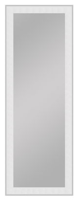 Rechteckiger Spiegel mit weißem Rahmen, ca. 50x140 cm, Frontalansicht