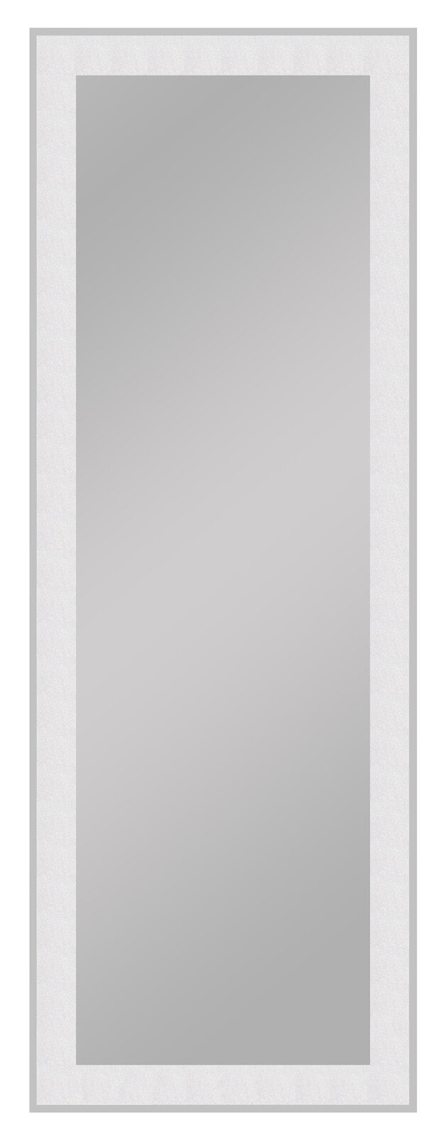 Rechteckiger Spiegel mit weißem Rahmen, ca. 50x140 cm, Frontalansicht