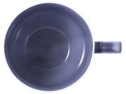 Draufsicht auf eine dunkelblaue Kaffeeobertasse mit Henkel, 0,26 l