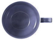 Draufsicht auf eine dunkelblaue Kaffeeobertasse mit Henkel, 0,26 l