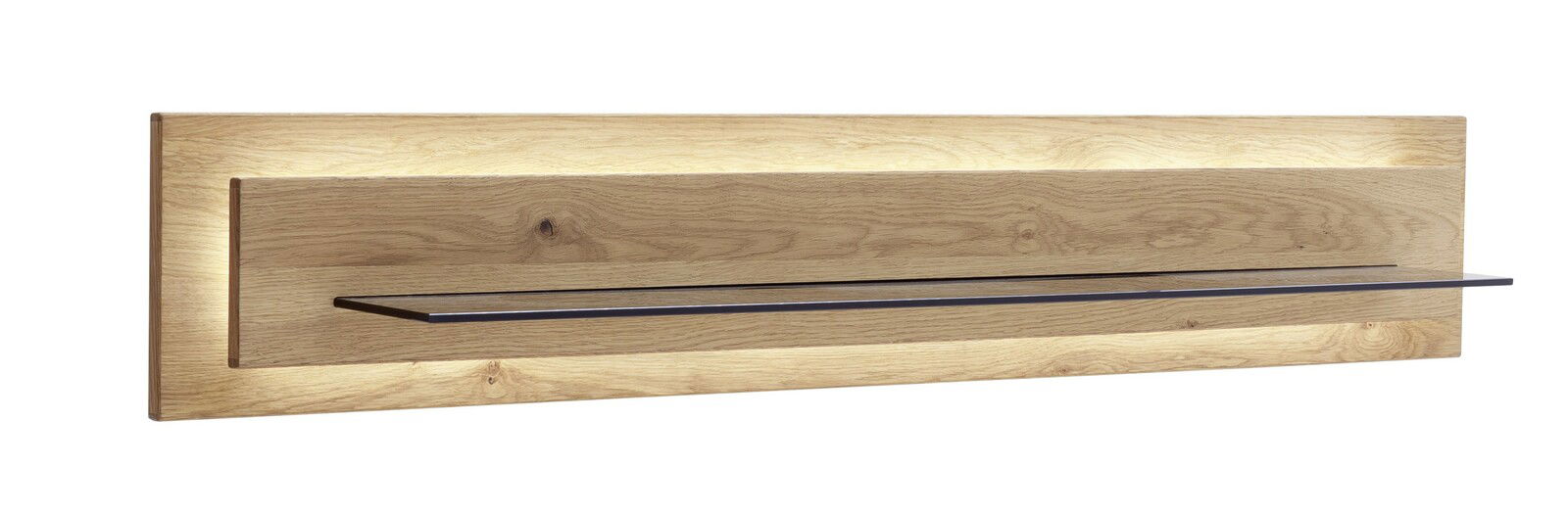 Wandboard Novel MANITOBA aus Holz mit integrierter Beleuchtung, seitliche Perspektive